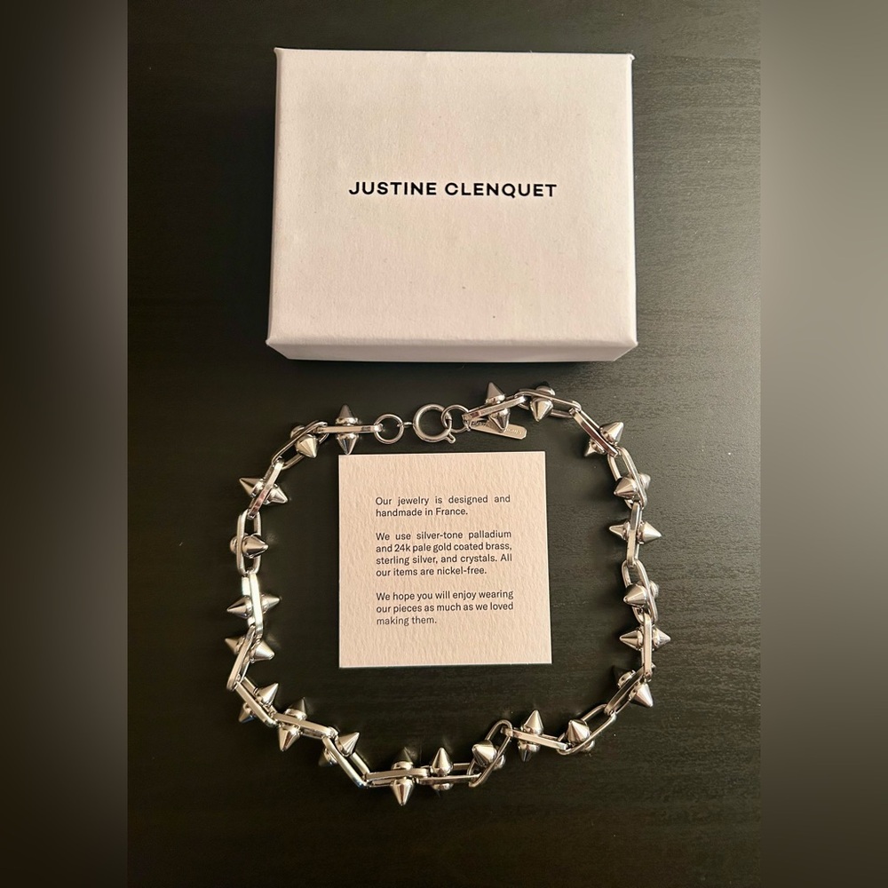 Justine Clenquet Silver Gregg Necklace